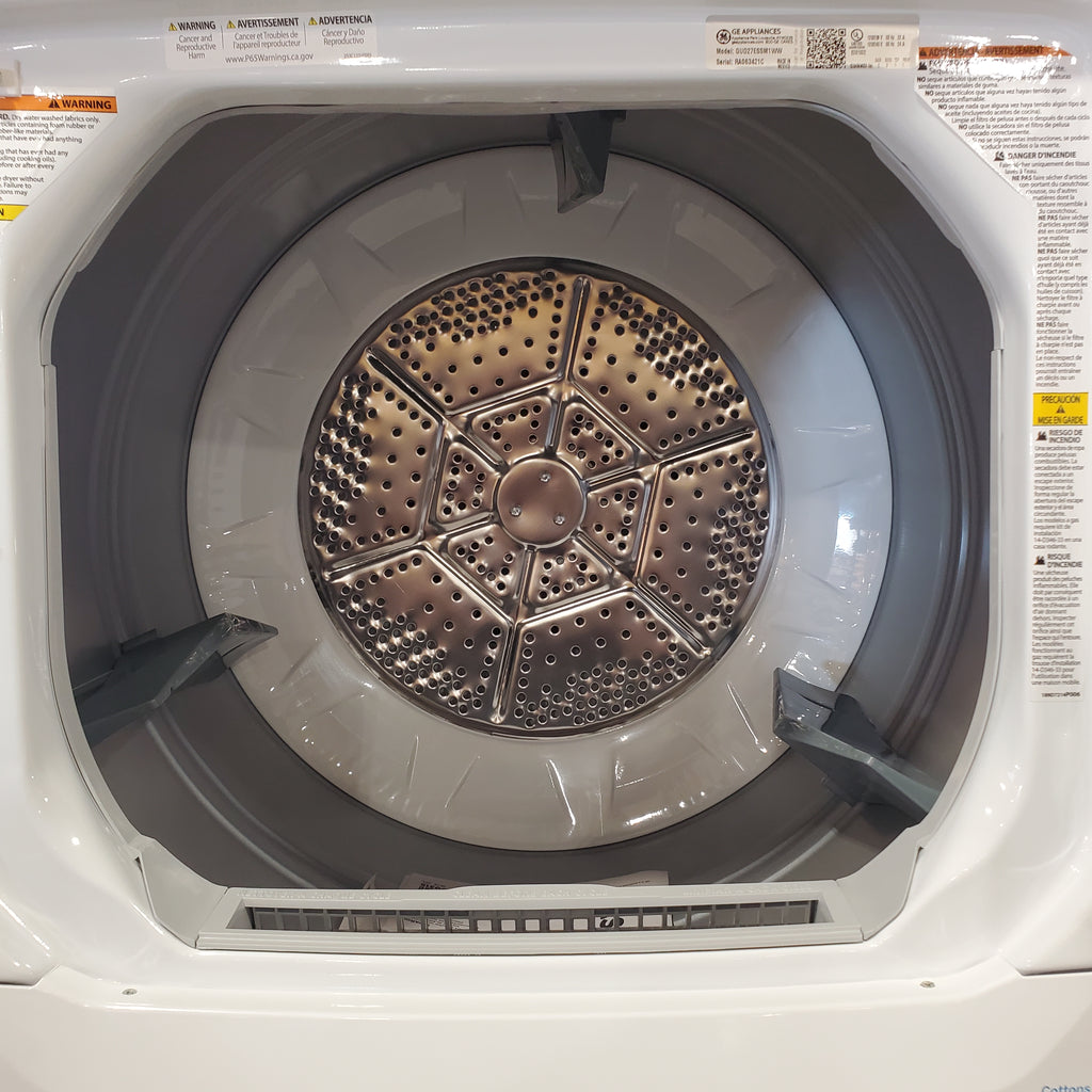 Pictures of GE Unitized Spacemaker® 3.8 cu. ft. Capacity Washer with Stainless Steel Basket and 5.9 cu. ft. Capacity Electric Dryer 3SD715 - GUD27ESSMWW - Open Box - Neu Appliance Outlet - Discount Appliance Outlet in Austin, Tx