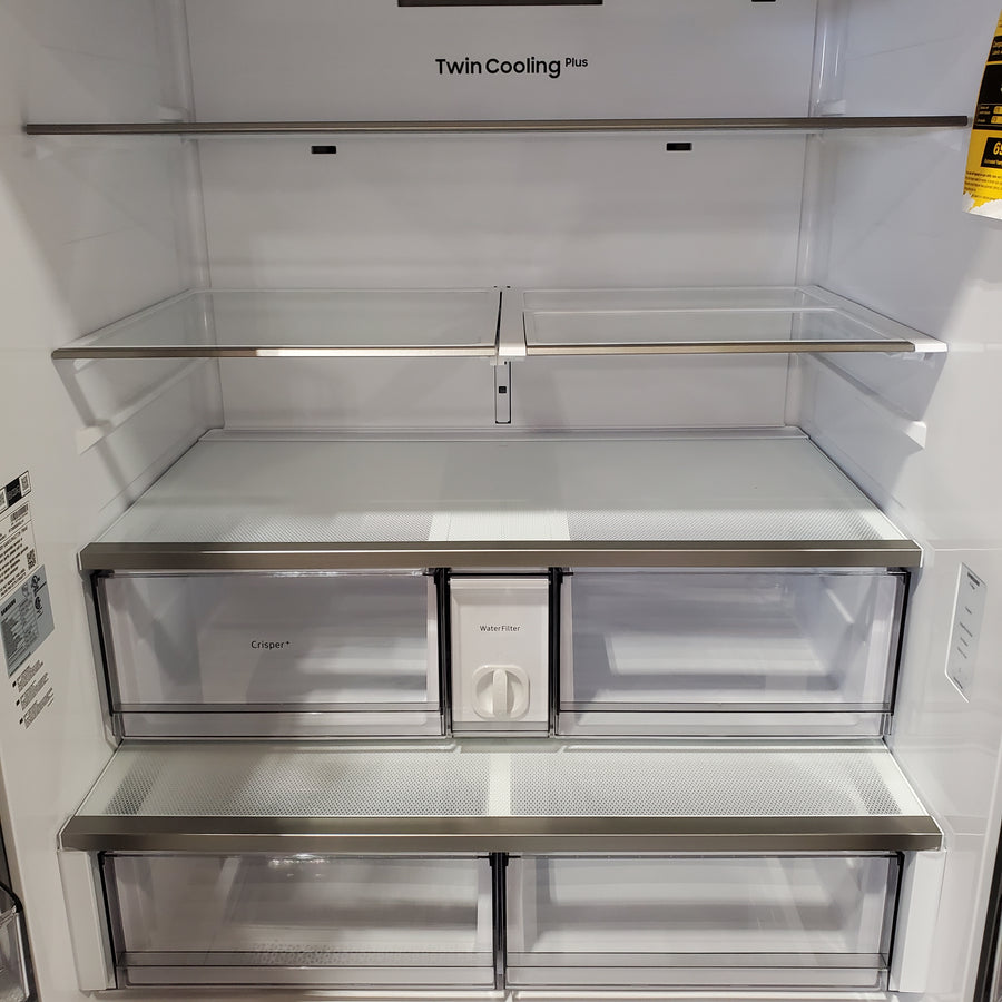 Samsung Bespoke 3-Door French Door Refrigerator (30 cu. ft.) with Beverage Center™ in Stainless Steel with Auto Fill Water Pitcher 251310SD903 - RF30BB6600QL - Scratch & Dent (Major)