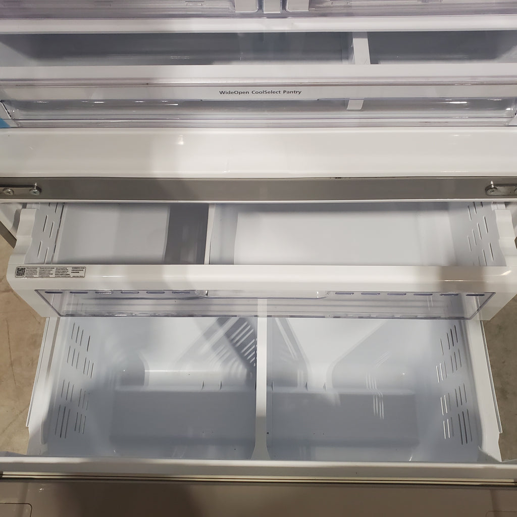 Pictures of Samsung Stainless Steel 23.9 cu ft Counter Depth French Door Refrigerator with Twin Cooling Plus and Cool Select Pantry RFG238AARS - Certified Refurbished - Neu Appliance Outlet - Discount Appliance Outlet in Austin, Tx
