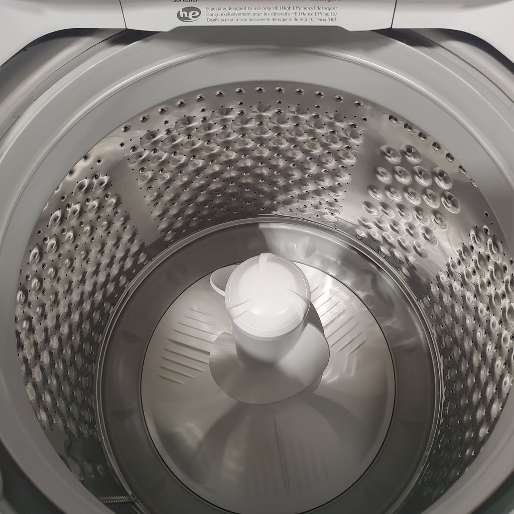 Pictures of ENERGY STAR LG 4.1 cu. ft. Top Load Washing Machine with 4-Way Agitator WT6105CW and ENERGY STAR LG 7.3 cu. ft. Electric Dryer with Smart Diagnosis DLE6100W - Open Box - Neu Appliance Outlet - Discount Appliance Outlet in Austin, Tx