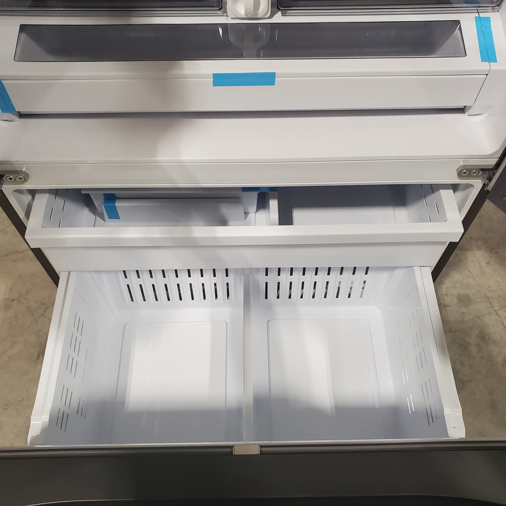 Pictures of Samsung Stainless Steel 31 cu. ft. Mega Capacity 3-Door French Door Refrigerator with External Water and Ice Dispenser RF32CG5B10SR - Scratch & Dent - Minor - Neu Appliance Outlet - Discount Appliance Outlet in Austin, Tx