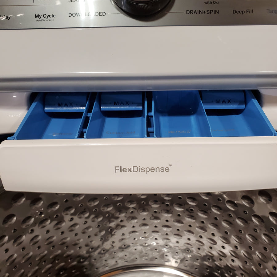 GE Profile 5.0 cu. ft. High-Efficiency ENERGY STAR Smart Top Load Washer in White with Microban Technology 22136SD251 - PTW600BSRWS - Scratch & Dent (Minor)