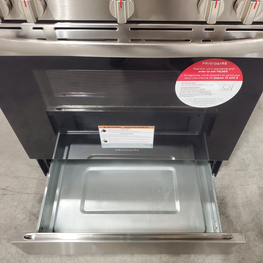 Pictures of Frigidaire 30 in 5 Burner Freestanding Gas Range in Stainless Steel with Quick Boil and Steam Clean FCRG3062AS - Scratch & Dent (Minor) - Neu Appliance Outlet - Discount Appliance Outlet in Austin, Tx