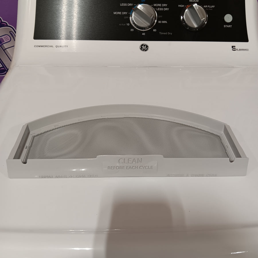 GE® Commercial Quality 6.2 cu. ft. Capacity Electric Dryer with Up To 120 ft. Venting GE9870 - GTX52EASPWB - New in Box