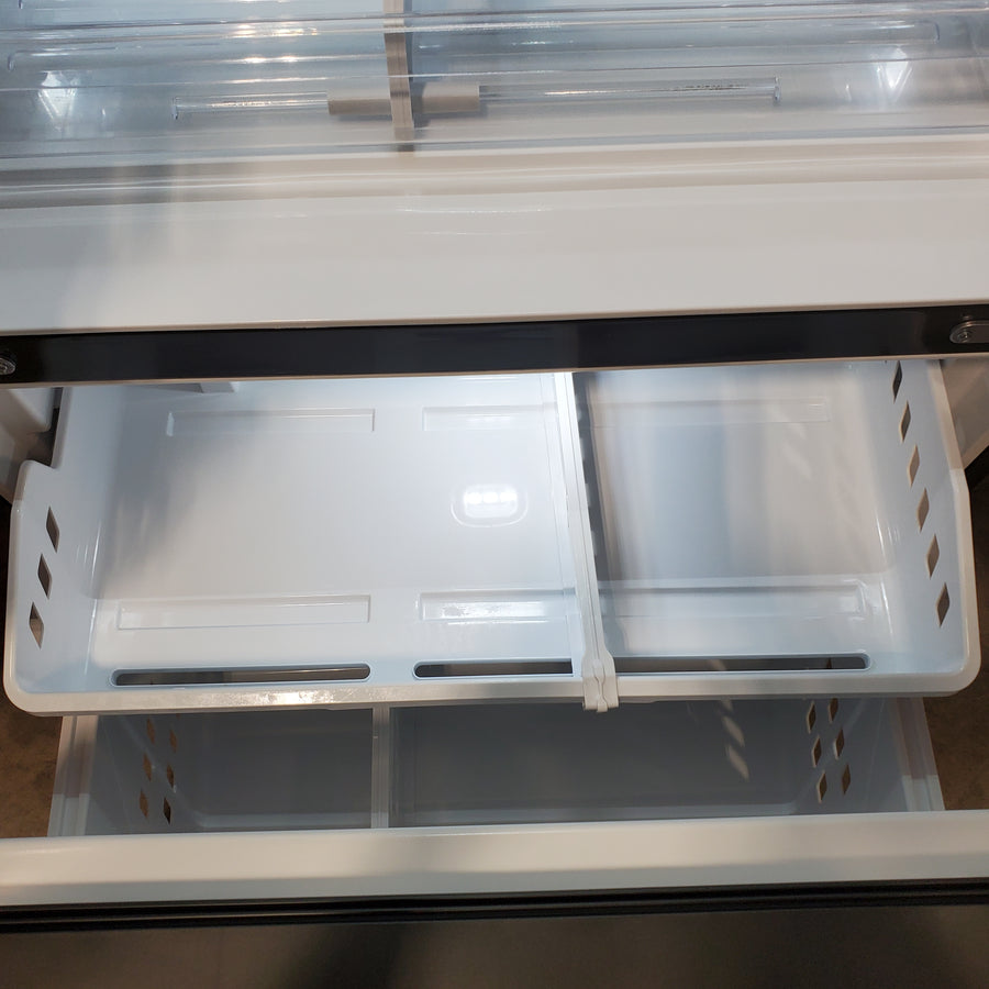 GE 20.6 cu. ft. Counter Depth French Door Refrigerator in Fingerprint Resistant Stainless, ENERGY STAR GYE21JYMFS - Scratch & Dent (Moderate)