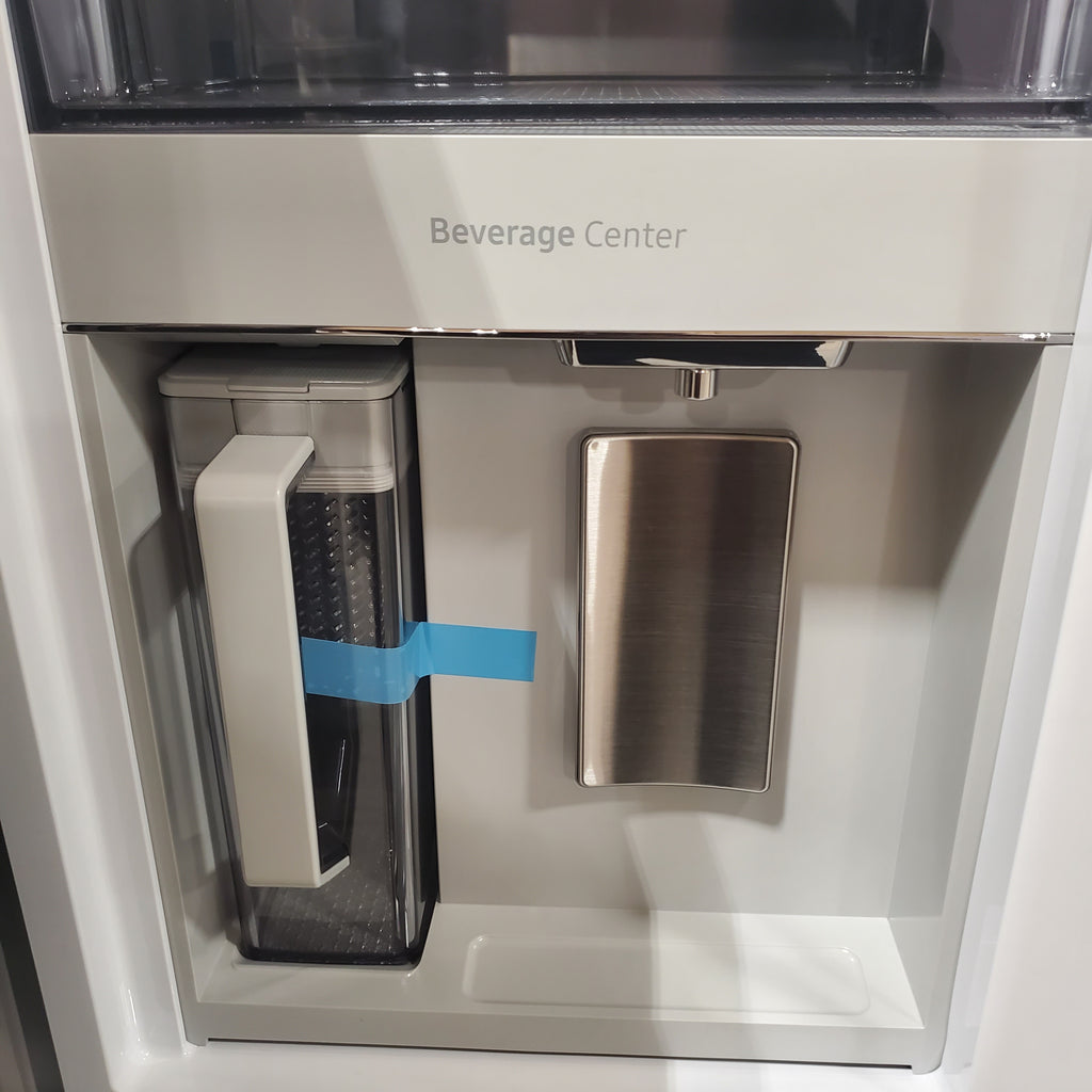 Pictures of Samsung Bespoke 29 cu. ft. 4-Door French Door Refrigerator with AI Family Hub™+ AI Vision Inside™ in Charcoal Glass and Stainless Steel 4SD407 - RF90F29AECRAA - Open Box - Neu Appliance Outlet - Discount Appliance Outlet in Austin, Tx