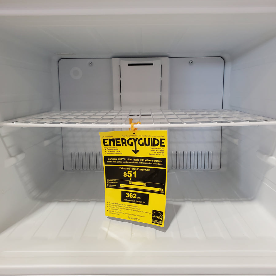 Vissani 18.1 cu. ft. Top Freezer Refrigerator in Fingerprint Resistant Stainless Steel Look, Garage Ready 251313SD1059 - MDTF18SSR5 - Scratch & Dent (Moderate)