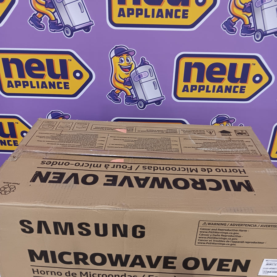Samsung Bespoke 2.1 Cu. Ft. Over-the-Range Microwave with Sensor Cooking and Edge to Edge Glass Display in Matte Black Steel ME21DG6500MTAA - New in Box