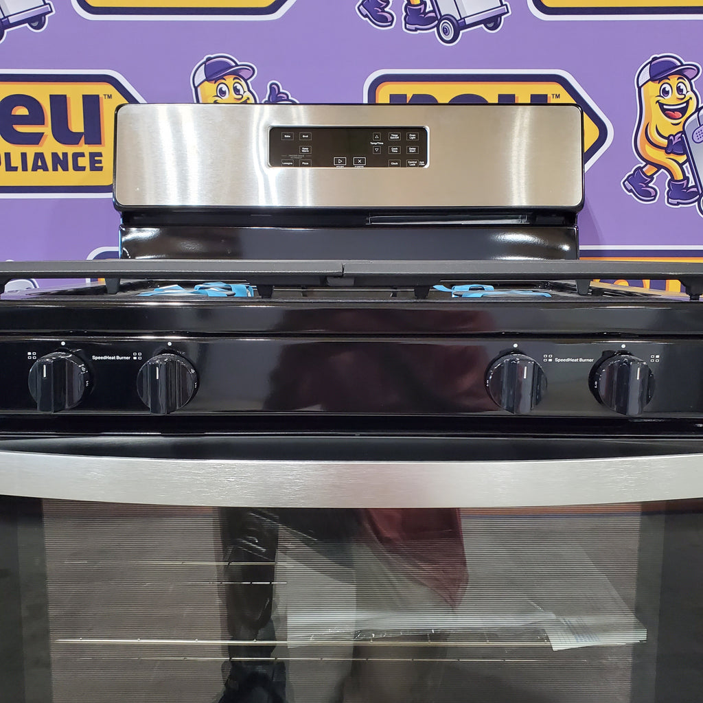 Pictures of Whirlpool Stainless 5.1 Cu. Ft. Freestanding Gas Range with Broiler Drawer and Two Speed Heat Burners WFG320M0MS - Open Box - Neu Appliance Outlet - Discount Appliance Outlet in Austin, Tx