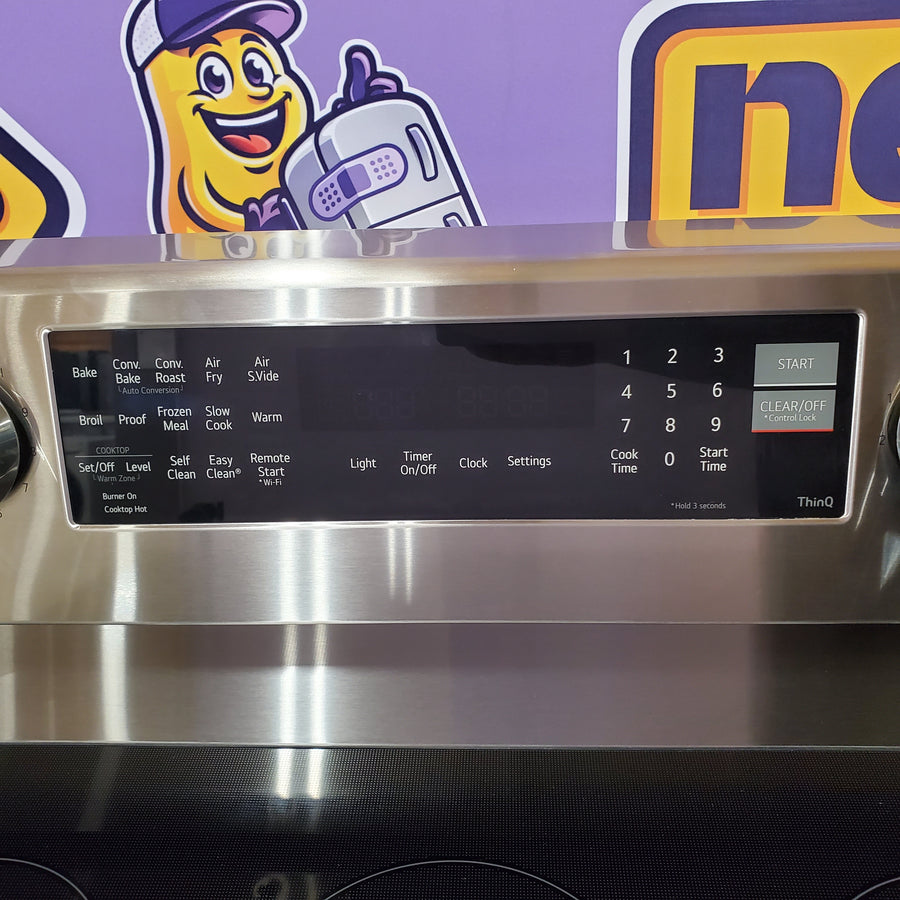 LG 6.3 cu. ft. Smart Wi-Fi Enabled ProBake Convection® Electric Range with Air Fry & EasyClean® 22136SD359 - LREN6325XE - Scratch & Dent (Minor)