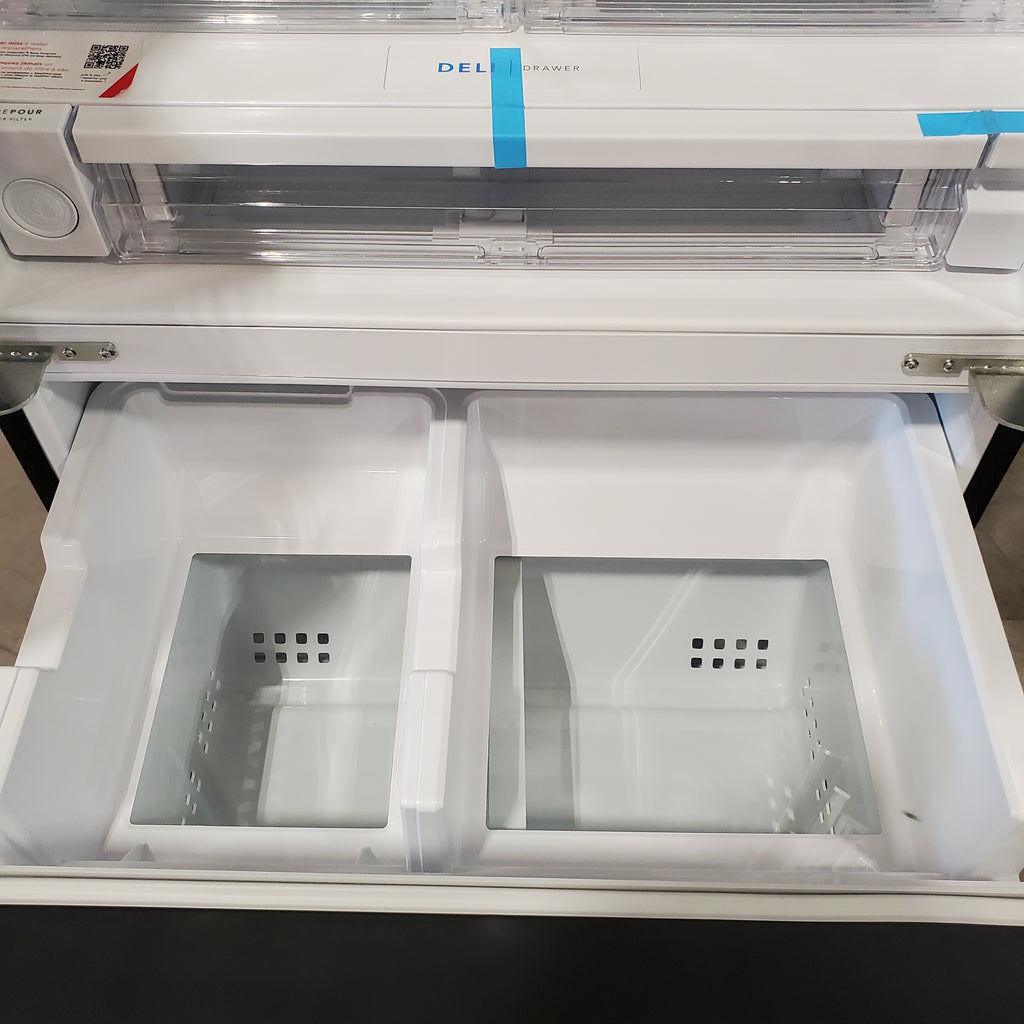 Pictures of Black Stainless Steel ENERGY STAR Frigidaire 27.8 cu. ft. 3 Door French Door Refrigerator with Exterior Water and Ice Dispenser FRFS2823AD - Scratch & Dent - (Minor) - Neu Appliance Outlet - Discount Appliance Outlet in Austin, Tx