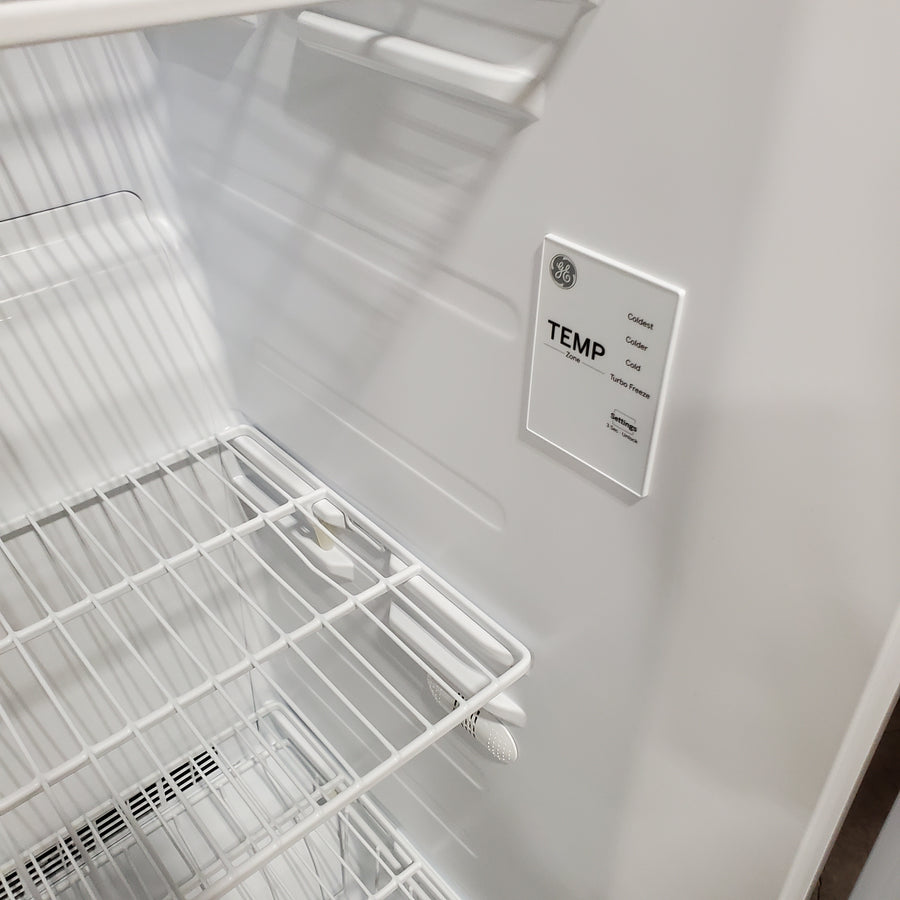GE® 14.2 Cu. Ft. Frost-Free Garage Ready Upright Freezer in White 251311SD932 - FUF21QRRWW - Scratch & Dent (Moderate)