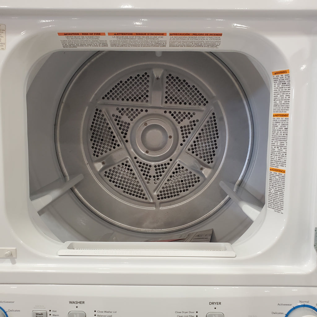 Pictures of Frigidaire Electric Washer/Dryer Laundry Center - 3.9 Cu. Ft Washer and 5.5 Cu. Ft. Dryer FLCE7522AW - Open Box - Neu Appliance Outlet - Discount Appliance Outlet in Austin, Tx