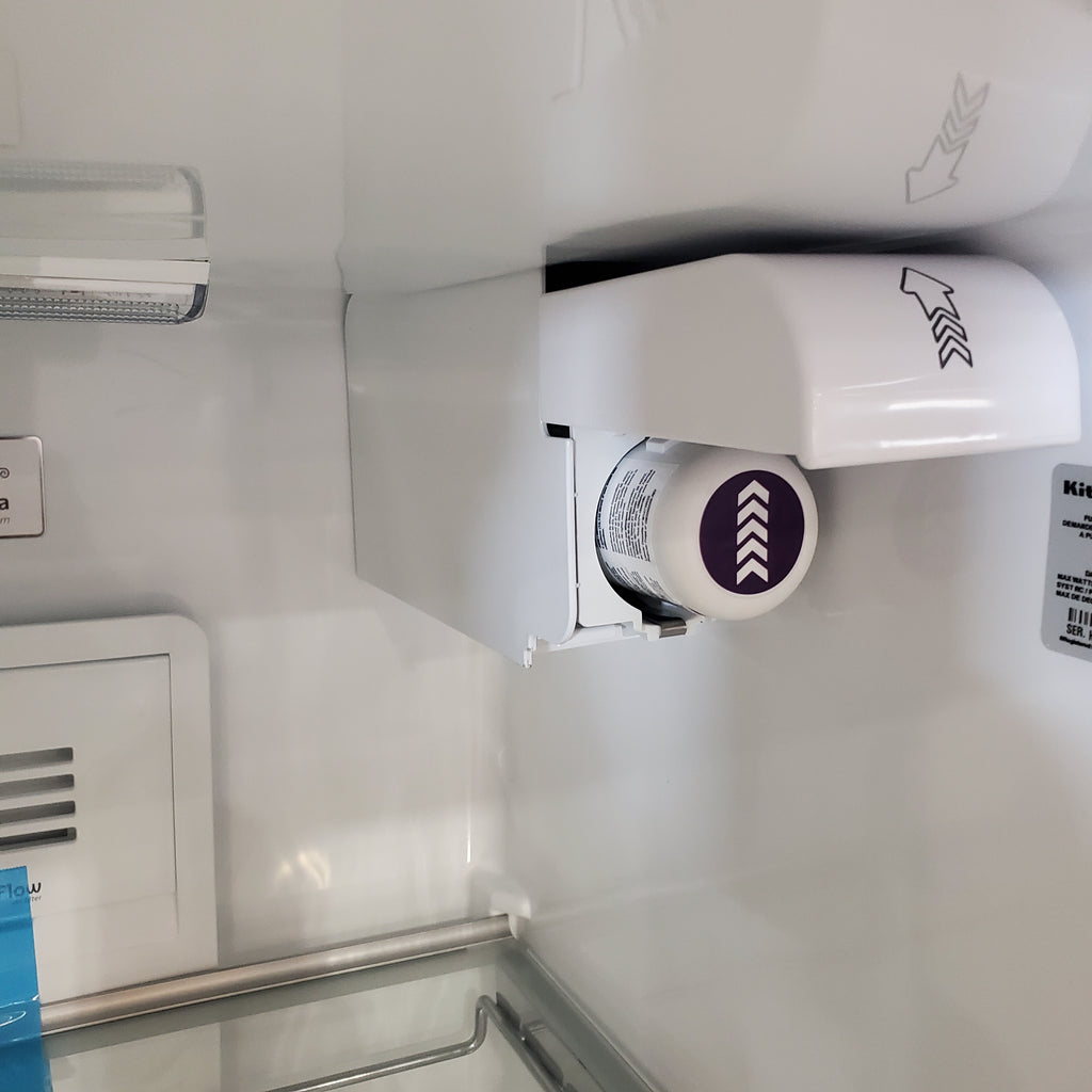 Pictures of KitchenAid 22.6-cu ft Counter-depth Side-by-Side Refrigerator with Ice Maker (Stainless Steel with Printshield Finish)-KRSC703HPS-Open Box - Neu Appliance Outlet - Discount Appliance Outlet in Austin, Tx