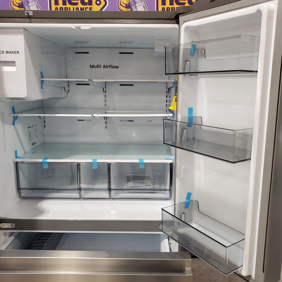 Hisense PureFlat 25.6-cu ft 4-Door Smart French Door ENERGY STAR Refrigerator in Stainless Steel with Ice Maker, Water and Ice Dispenser 6SD131 - HRM260N6TSE - Scratch & Dent (Minor)