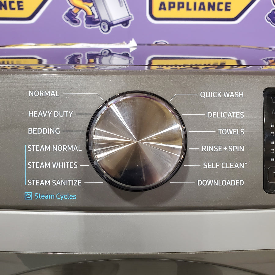 Samsung 4.5 cu. ft. Large Capacity Smart Front Load Washer with Super Speed Wash in Platinum 25139SD779 - WF45B6300AP - Scratch & Dent (Minor)