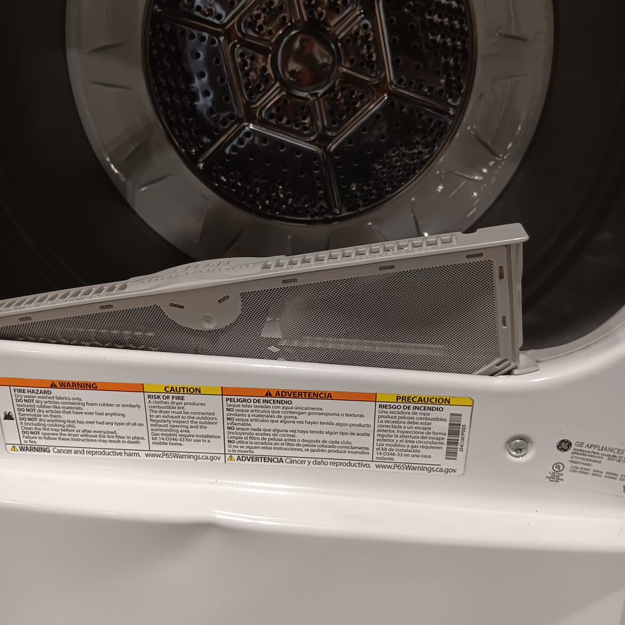 GE Top Load 4.0 Cu. Ft. Capacity Washer with Stainless Steel Wash Basket GTW325ASWWW - New in Box and GE 7.4-cu ft Vented Electric Dryer in White 16255 - GTD72EBSNWS - Certified Refurbished
