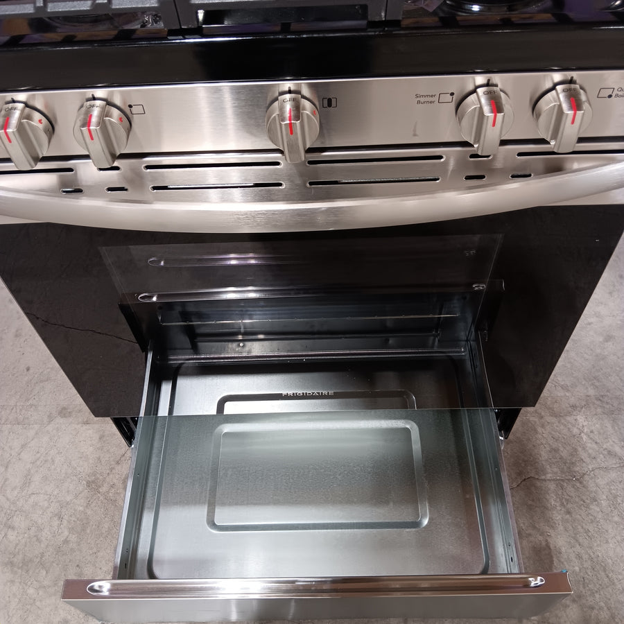 Frigidaire 5 Burner Freestanding Gas Range in Stainless Steel with Quick Boil and Steam Clean 20531SD479 - FCRG3062AS - Open Box