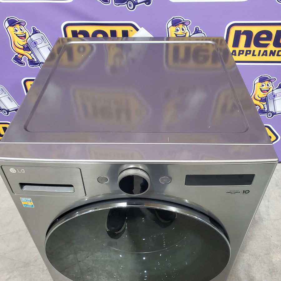 LG 4.5 cu. ft. Smart Front Load Washer with TurboWash® 360° and ezDispense® WM5700HVA - Scratch & Dent (Minor) and LG Smart Mega Capacity 7.8 Cu. Ft. Front Load Dryer with Dual Inverter Heat Pump Technology DLHC5502V - Scratch & Dent (Minor) and