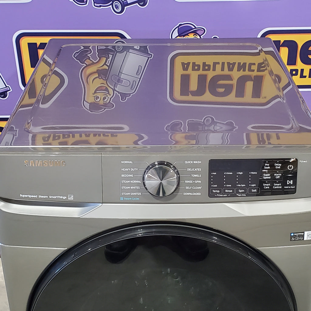 Pictures of Samsung 4.5 cu. ft. Large Capacity Smart Front Load Washer with Super Speed Wash in Platinum WF45B6300AP - Scratch & Dent (Minor) - Neu Appliance Outlet - Discount Appliance Outlet in Austin, Tx