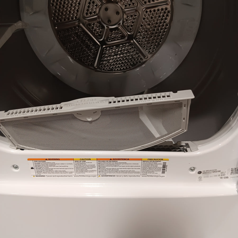 GE White Top Load 4.0 Cu. Ft. Capacity Washer with Stainless Steel Wash Basket GTW325ASWWW - Scratch & Dent (Moderate) and GE 7.2 cu. ft. Capacity Aluminized Alloy Drum Electric Dryer 16292 - GTD33EASKWW - Certified Refurbished