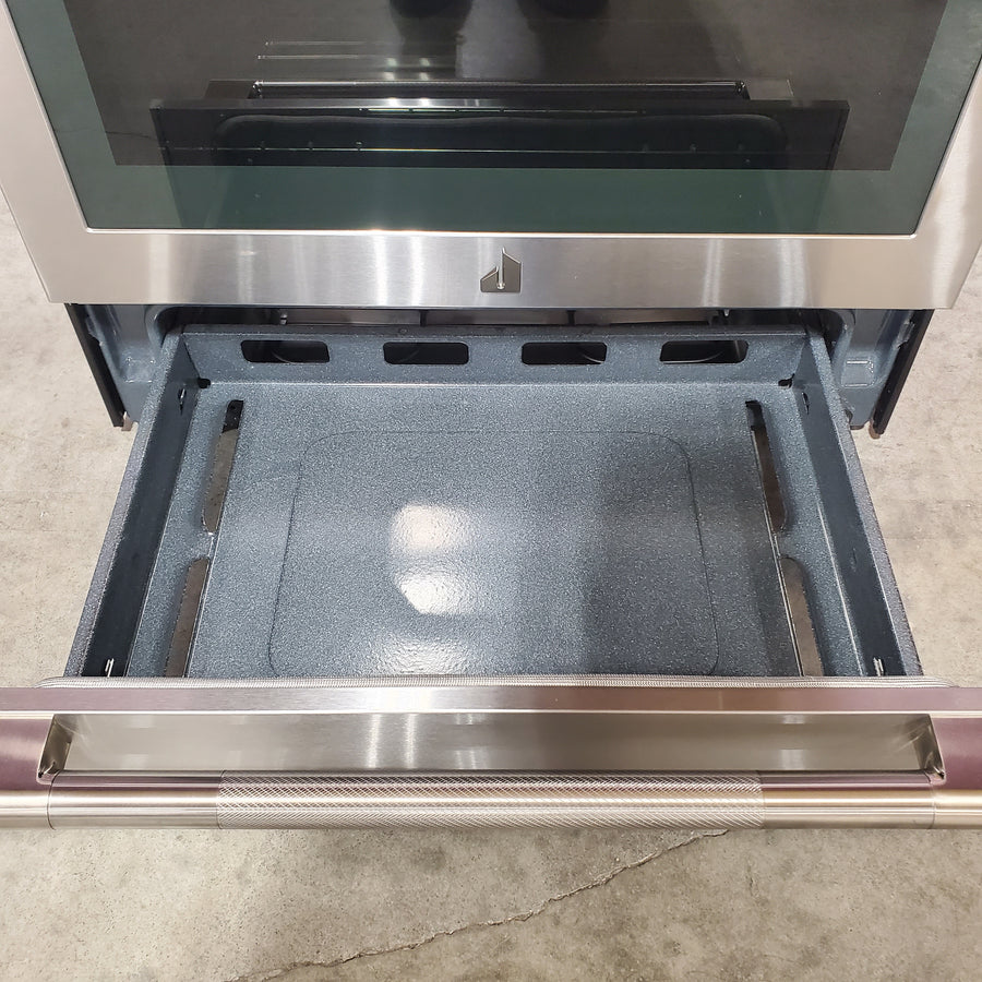 JennAir 30 in. Wide 5 Burner 7.1 Cu. Ft. Slide-In Dual Fuel Convection Range with Self-Cleaning and Air Fry in Stainless Steel JDS1450ML - Open Box