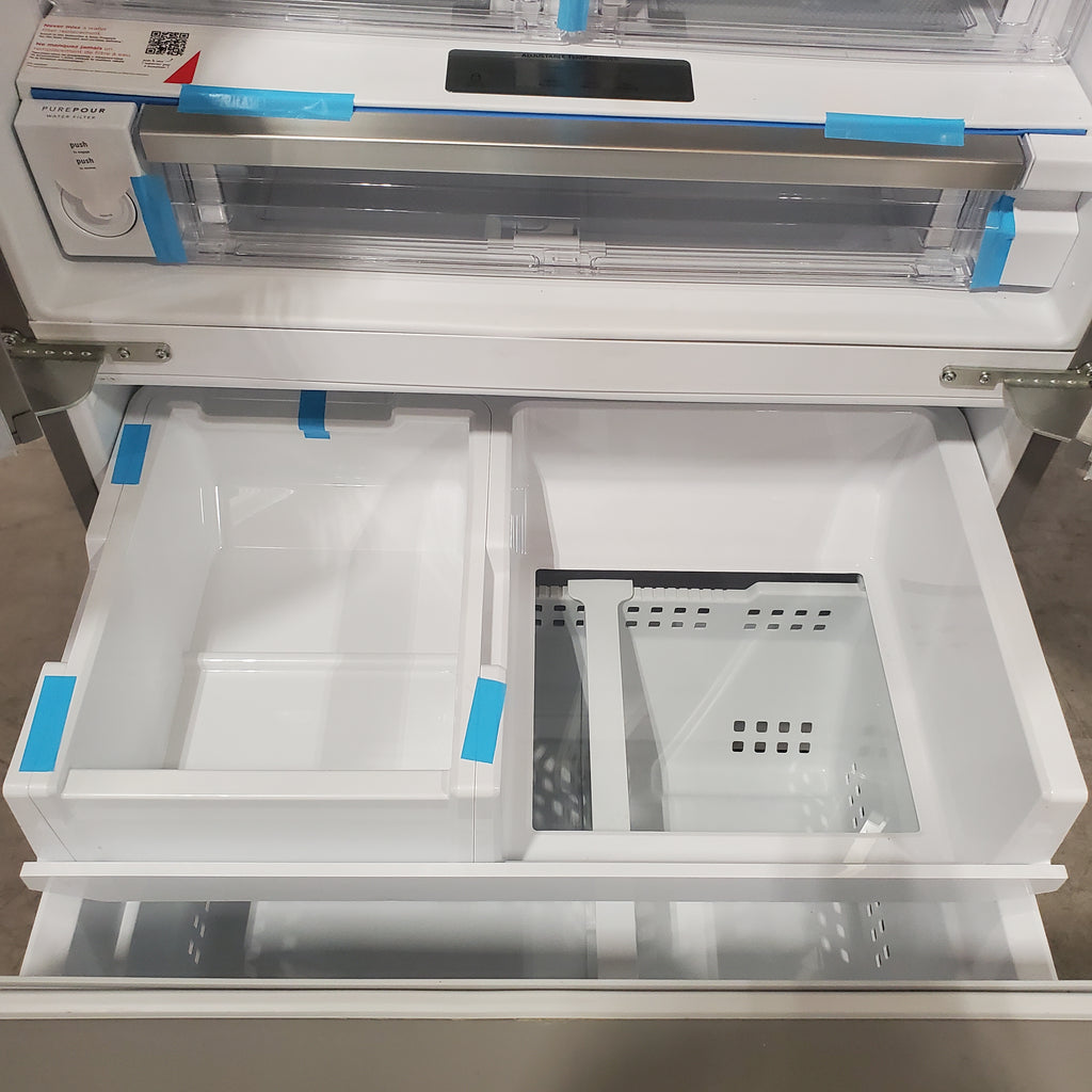 Pictures of Frigidaire 27.8-cu ft ENERGY STAR French Door Refrigerator with Dual Ice Maker in Fingerprint Resistant Stainless Steel GRFS2853AF - Scratch & Dent (Minor) - Neu Appliance Outlet - Discount Appliance Outlet in Austin, Tx