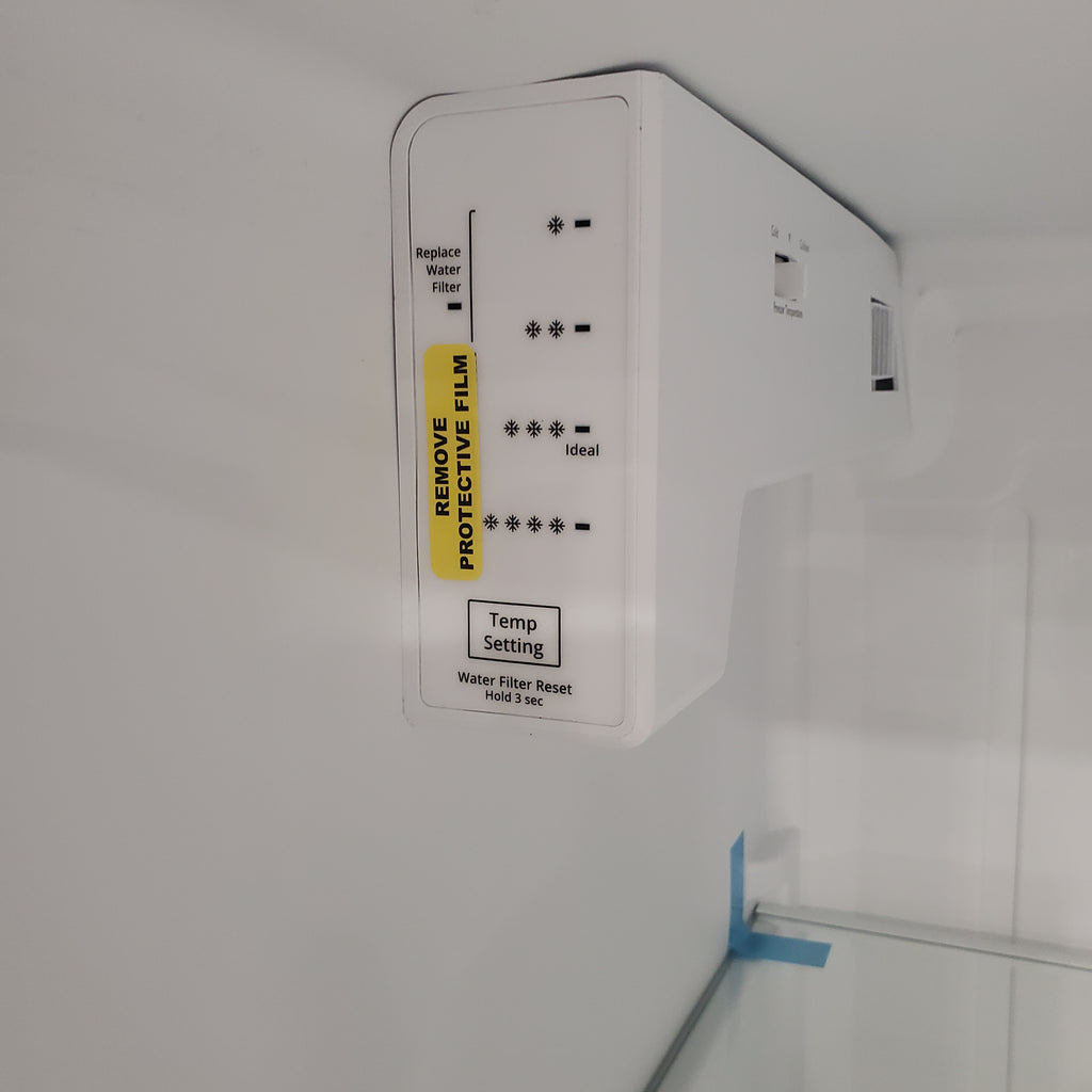 Pictures of Amana White 36 Inch Side by Side 24.6 Cu. Ft. Counter Depth Refrigerator with Dual Pad External Ice Dispenser and Water Dispenser ASI2575GRW - Scratch and Dent (Minor) - Neu Appliance Outlet - Discount Appliance Outlet in Austin, Tx