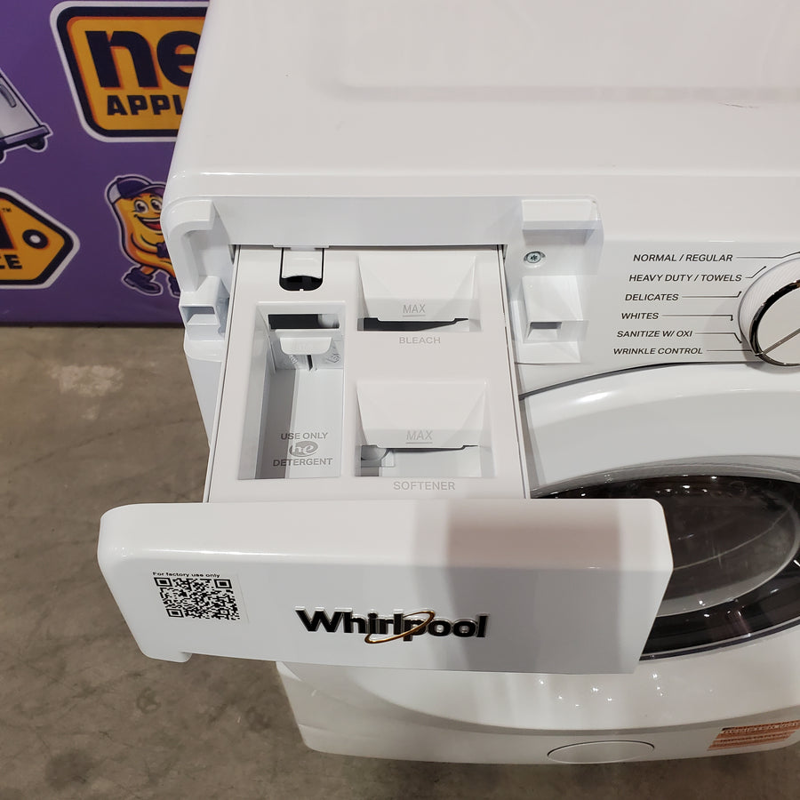 Whirlpool White Front Load Energy Star 4.5 Cu. Ft. Washer with Tumble Fresh Option and Sanitize Cycle with Oxi 251318SD1341 - WFW4720RW - Scratch and Dent (Moderate)