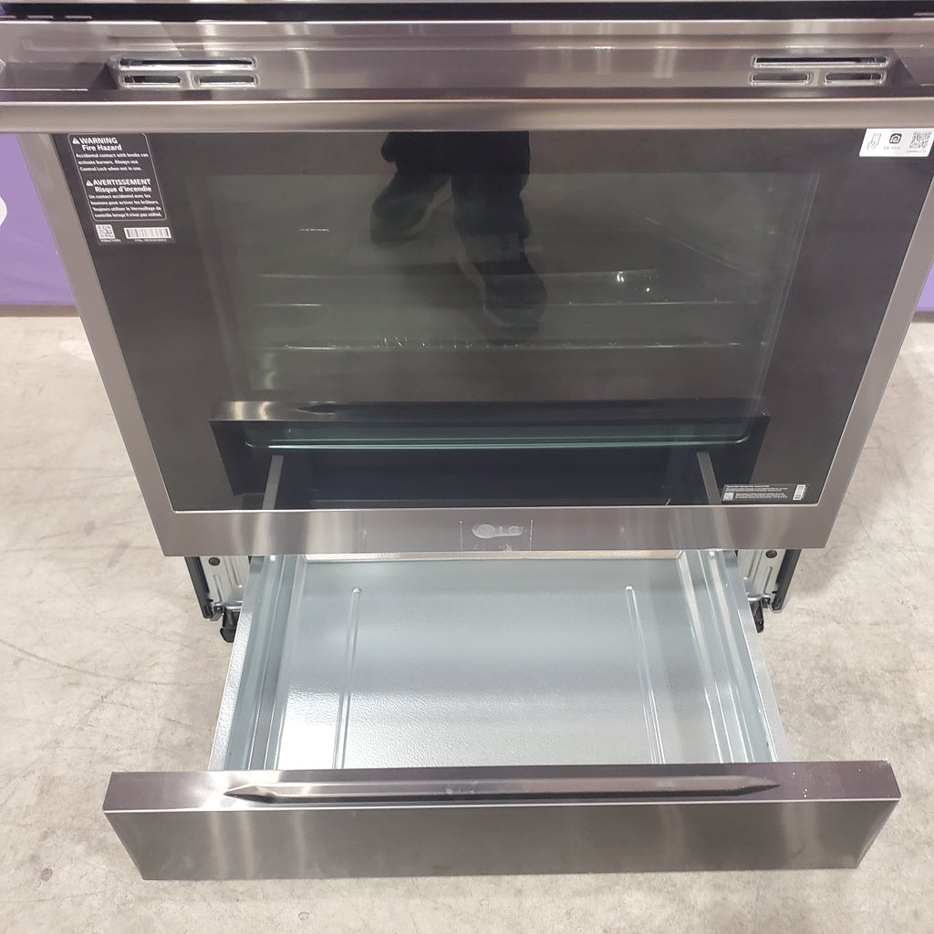 LG 6.3 cu. ft. Smart Electric Slide-in Range with InstaView®, ProBake Convection®, and Air Fry 3SD911 - LSEL6335ZE - Open Box