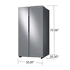 Pictures of Samsung 28-cu ft Side-by-Side Refrigerator Smart Compatible with Ice Maker with Ice Dispenser in Fingerprint Resistant Stainless Steel 4SD398 - RS28A500ASR - Scratch & Dent (Minor) - Neu Appliance Outlet - Discount Appliance Outlet in Austin, Tx