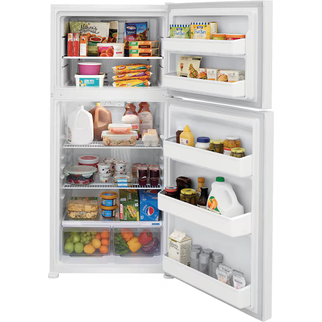 Frigidaire 30" Wide Garage Ready Top Freezer 18 Cu. Ft. Refrigerator with EvenTemp Cooling System and Spacious Interior Storage in White 22133SD209 - FFTR1814WW - Scratch & Dent (Minor)