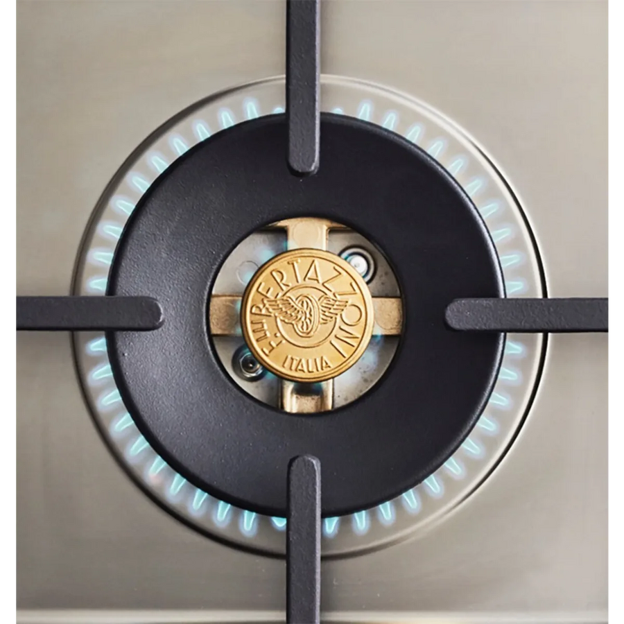 Bertazzoni 36 Inch Freestanding Gas Range with 6 Sealed Burners, European Convection Oven, Elegant Temperature Gauge, and 19000 BTU Power Burner MAS366BCFGMXT - Scratch & Dent (Minor)