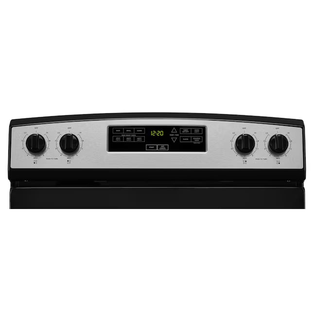 Amana 30-in 4 burners 4.8-cu ft Freestanding Electric Range in Stainless Steel ACR4303MMS - Open Box