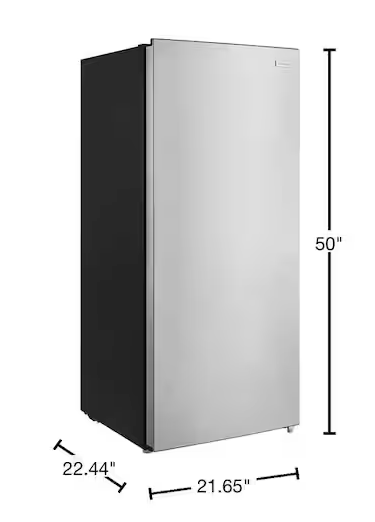 Vissani 7.1 cu. ft. Manual Defrost Convertible Upright Freezer in Stainless Steel Look S111 - MDUFC7SS4 - Scratch & Dent (Minor)