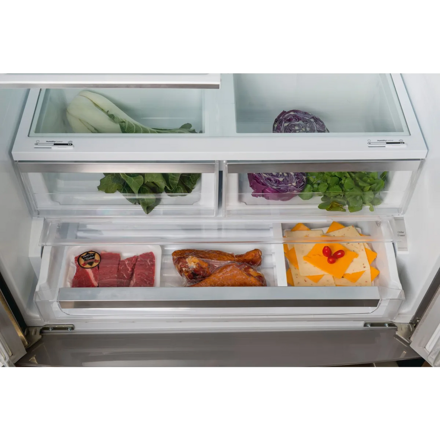 Bosch 800 Series 36 in. 20.7 cu. ft. French Door Refrigerator in Stainless Steel, Counter Depth B21CT80SNS - Certified Refurbished
