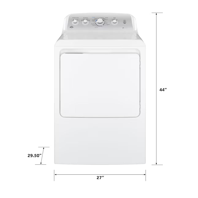 GE White Electric Aluminized Alloy Drum 7.2 Cu. Ft. Dryer with Sensor Dry and Extended Tumble GTD45EASJWS - Certified Refurbished