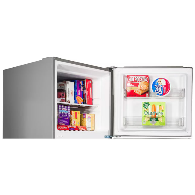 Premium Levella 10.0-cu ft Counter-Depth 23.7-in Wide Top-Freezer Refrigerator in White PRN10150HW - Scratch & Dent (Major)