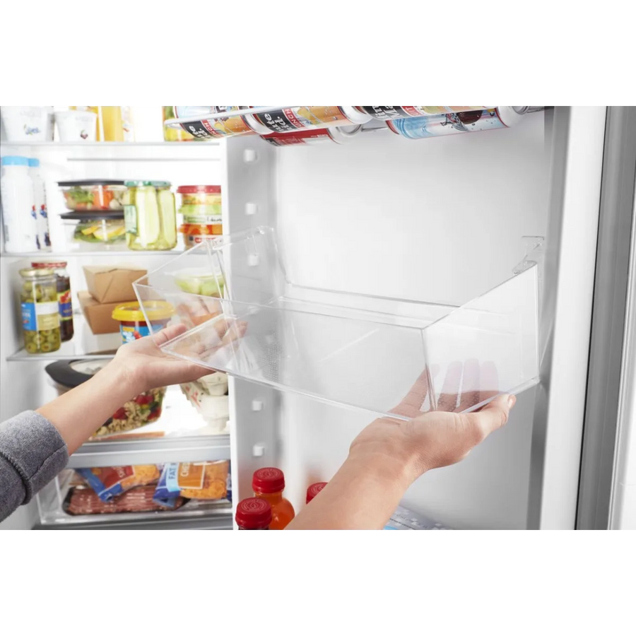 Whirlpool 21.4 cu. ft. Side by Side Refrigerator in Black WRS321SDHB -Scratch & Dent (Major)