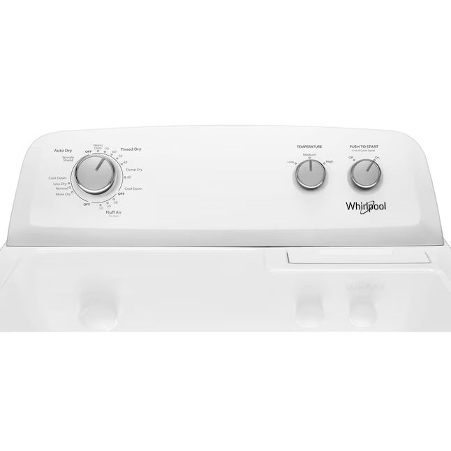 Whirlpool White Top Load 3.8 Cu. Ft. Washer with Late Lid Lock WTW4655JW2 - Certified Refurbished and Whirlpool 7.0 cu. ft. Electric Dryer with Auto-Moisture Sensing WED4850HW - Certified Refurbished