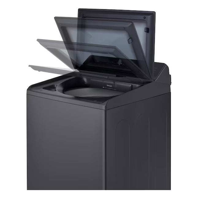 LG Impeller Extra Large 5.5-cu ft Top-Load Washer in Matte Black WT8400CB - Scratch & Dent (Minor)