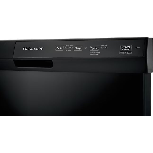 Frigidaire Front Control Built-In Tall Tub Dishwasher in Black with 3-Cycles, 55 dBA 25136SD613 - FFCD2413UB