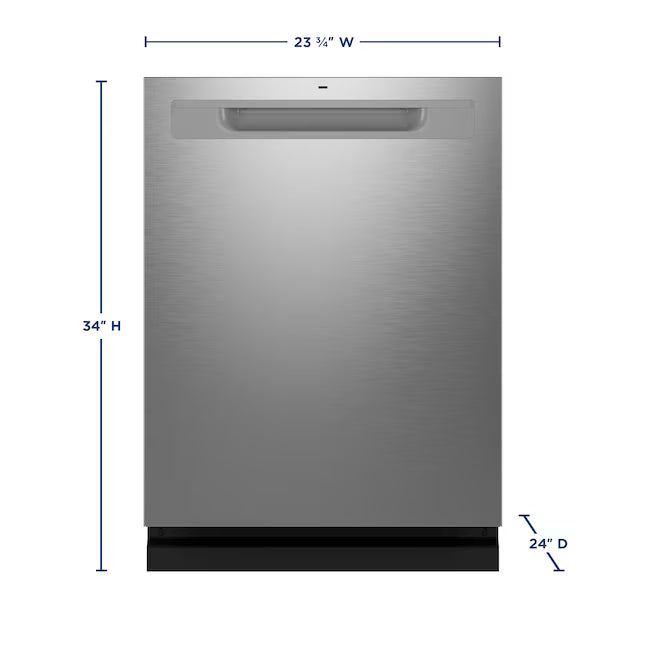 GE® ENERGY STAR® Fingerprint Resistant Top Control with Stainless Steel Interior Dishwasher with Sanitize Cycle 6SD123 - GDP670SYVFS - Open Box