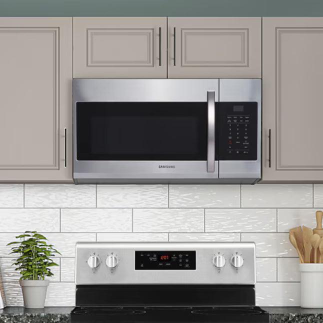 Samsung 30 inch 1.7 cu. ft. Over-the-Range Microwave in Fingerprint Resistant Stainless Steel 25133SD562 - ME17R7021ES - New in Box