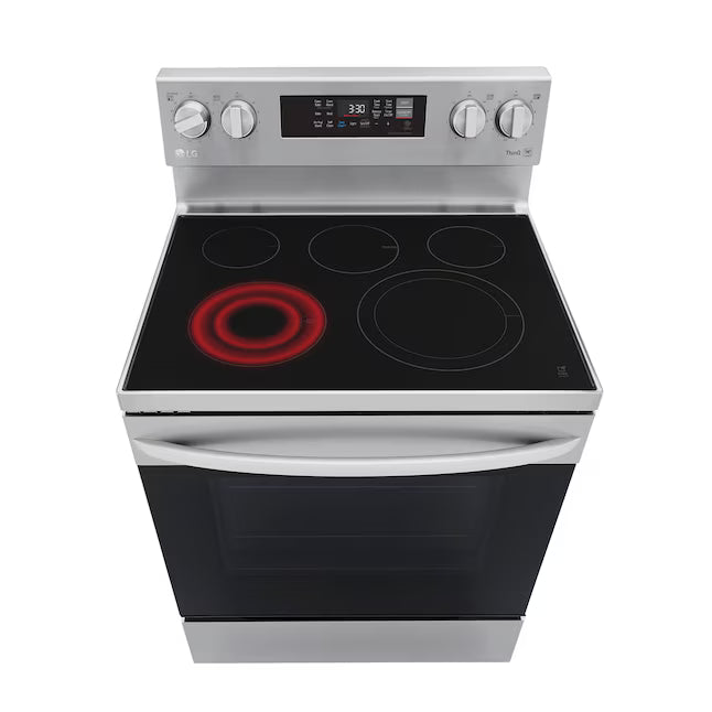 LG 6.3 cu. ft. Smart Wi-Fi Enabled Fan Convection Electric Range with Air Fry & EasyClean® LREL6323S - Scratch & Dent (Minor)
