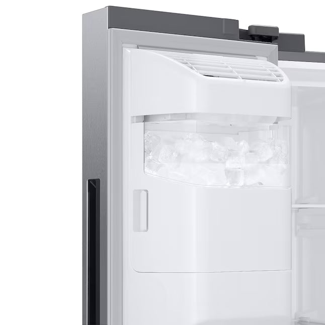 Samsung 26.7 cu. ft. Standard Depth Smart Side by Side Refrigerator in Stainless Steel with Family Hub 310104CR12822 - RS27T5561SR - Scratch & Dent (Minor)