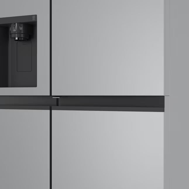 LG Door in Door 27.12-cu ft Standard-Depth 36-in Wide Side-by-Side Refrigerator with Ice Maker, Water and Ice Dispenser in PrintProof Stainless Steel LLSDS2706S - Open Box