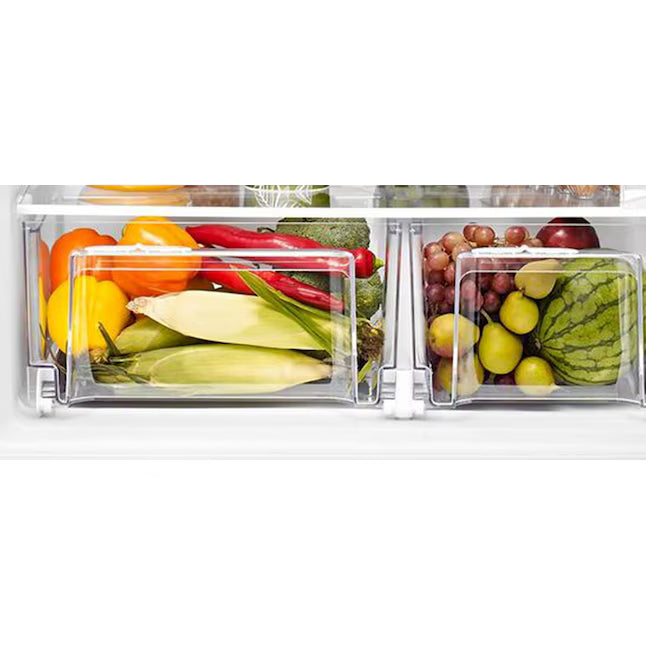 Whirlpool 21.3-cu ft Top-Freezer Refrigerator Monochromatic Stainless Steel 7SD683 - WRT511SZDM - Scratch and Dent (Minor)