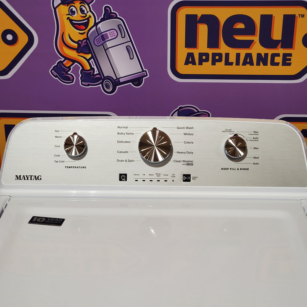 Maytag Top Load 4.5 Cu. Ft. Washer with Deep Fill in White 3SD901 - MVW4505MW - Open Box