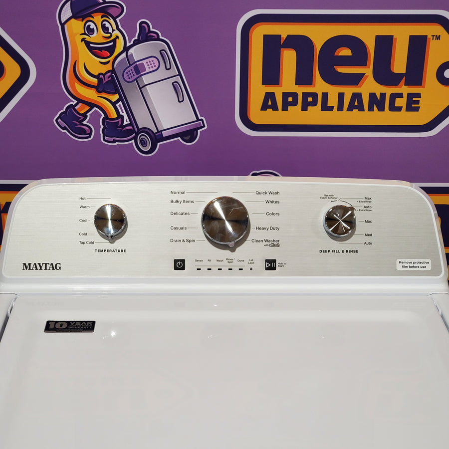 Maytag Top Load 4.5 Cu. Ft. Washer with Deep Fill in White 24SD21 - MVW4505MW - Open Box